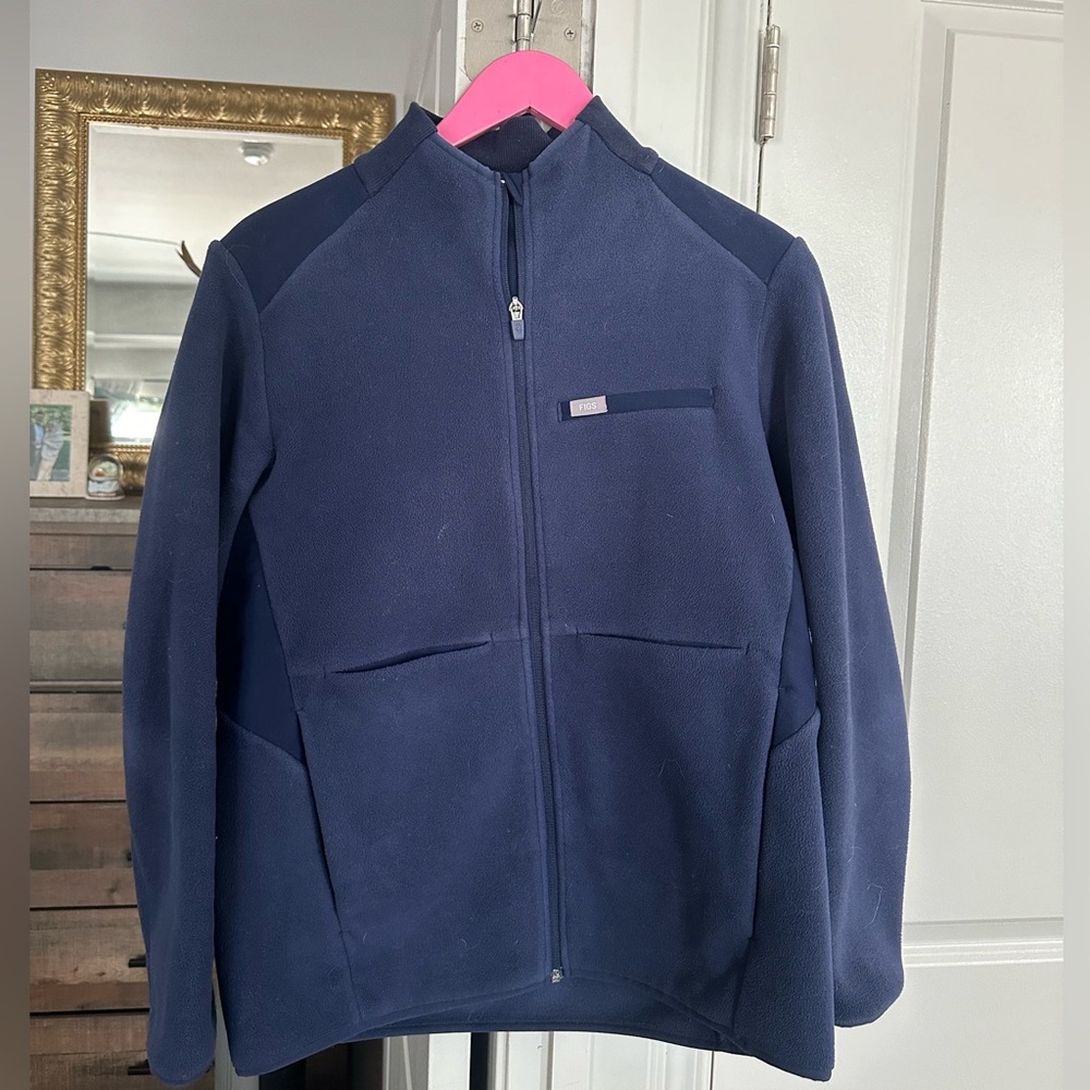 Figs fleece on shift jacket (L)